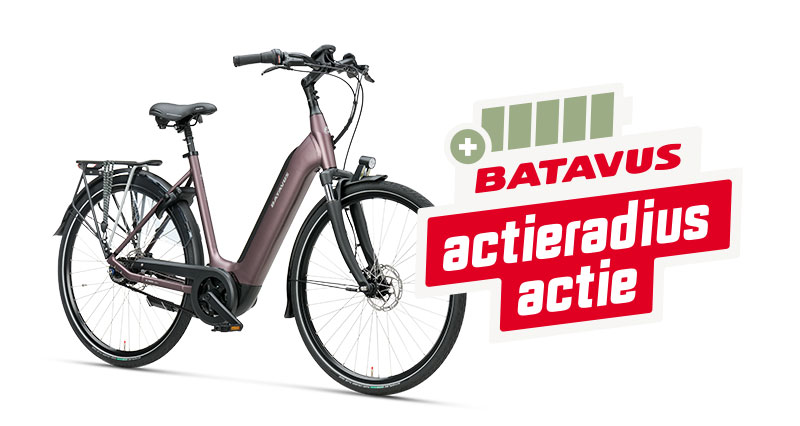 Profiteer van de Batavus Finez e-bikes Actieradius Actie
